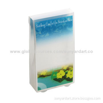 Matte plastic box with soft crease, in offset printing